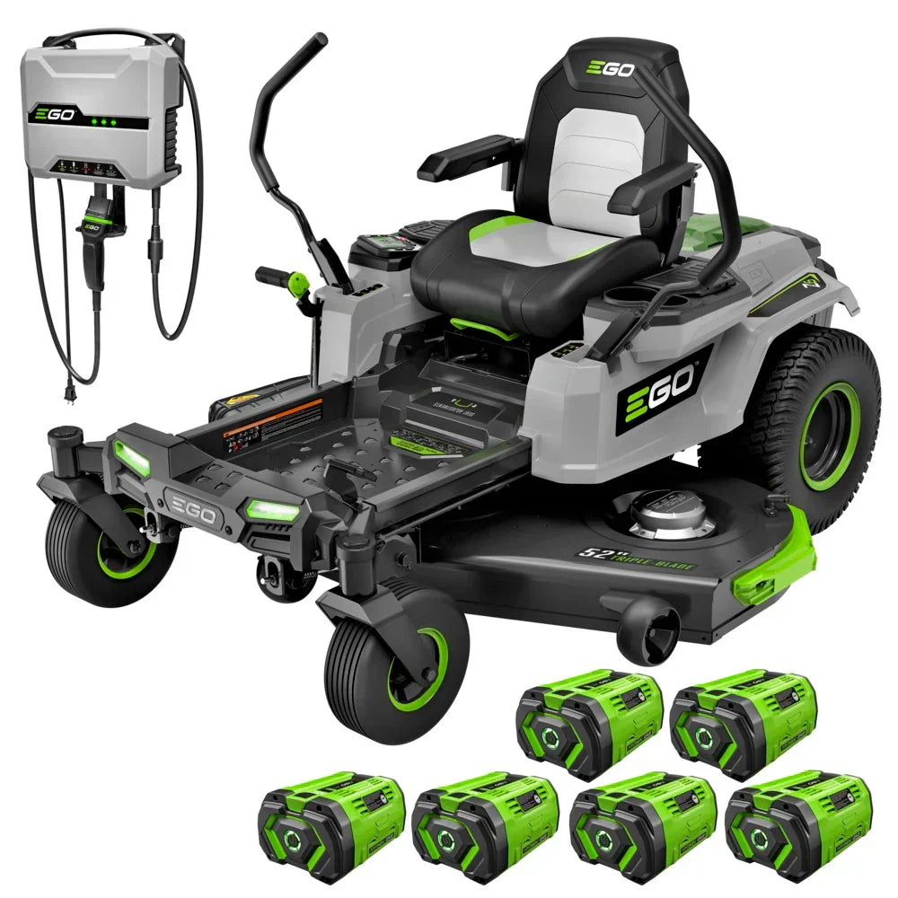 EGO POWER+ Z6 52-Inch Battery Zero-Turn Mower ZT5216L with Six 10.0Ah Batteries