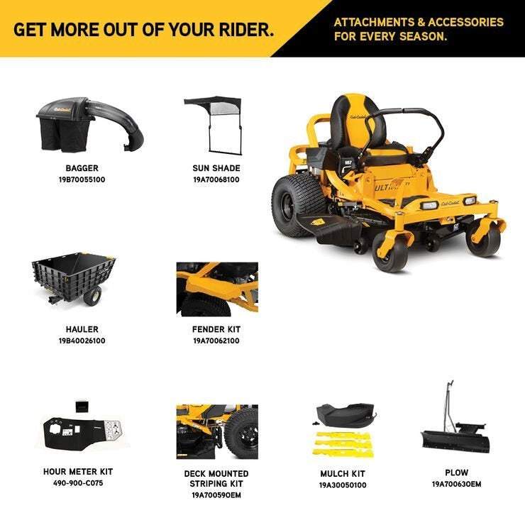 Cub Cadet Ultima ZT1 50 50-Inch Zero-Turn Mower with 23 HP Kawasaki FR691V Engine